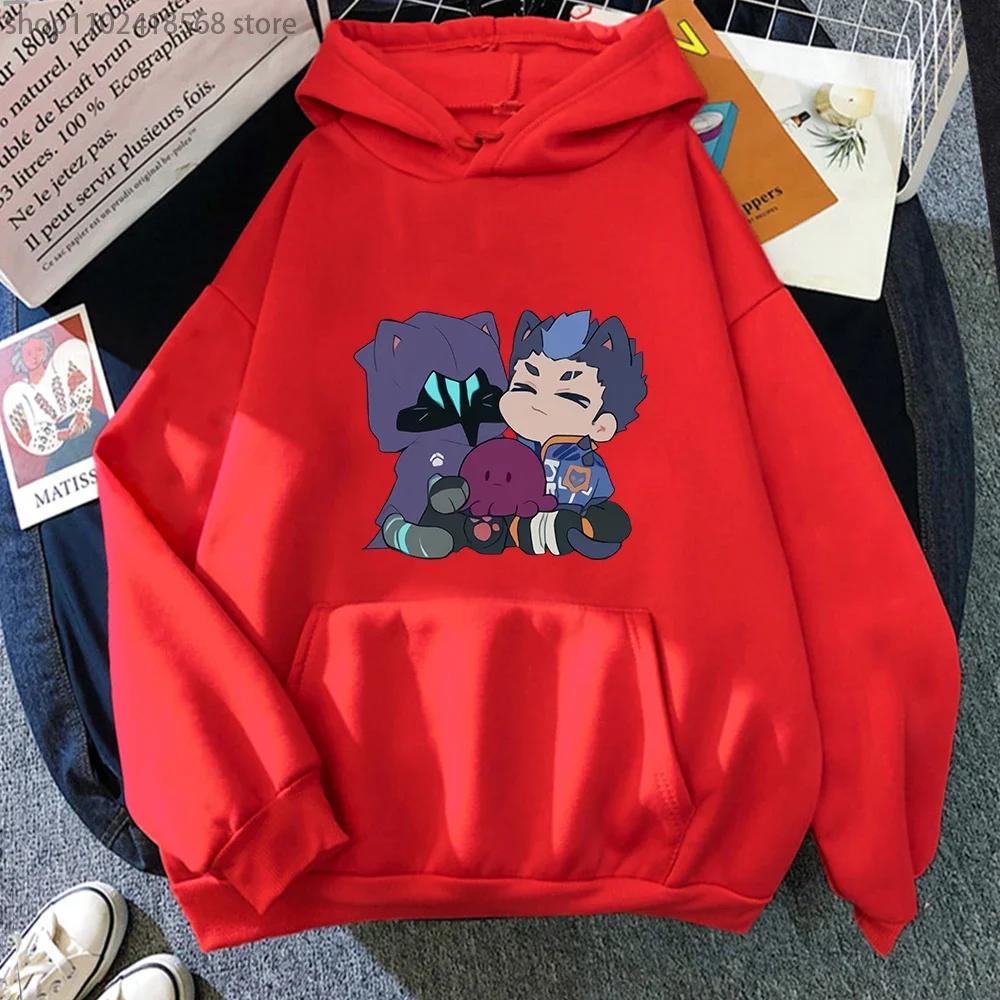 Omen Cartoon Cute VALORANT Hoodie Men Clothes Winter Fashion Women Tops Boys Girls Game Sweatshirt  Hoodies