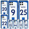 Custom Football Number Name Case For Samsung Galaxy M20 M14 M34 M54 M13 M23 M33 M53 M21 M51 M30s M31s M12 M32 M52 Cover