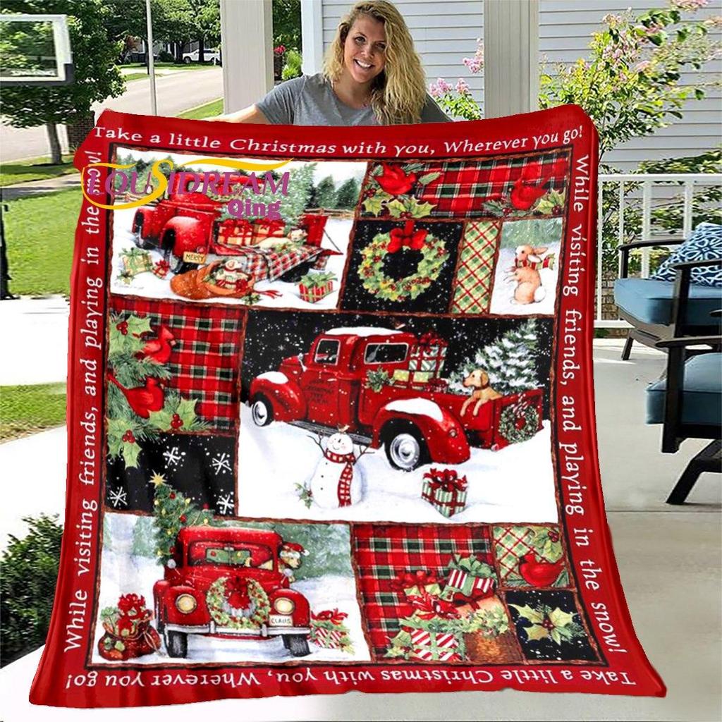 Blanket Throw Merry Christmas Soft Blanket Dust Cover Sofa Bed Blankets for Adults Home Decotation