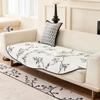 Irregular Shaped Chenille Sofa Cushion Four Seasons Universal Non-Slip Retro Black and White Advanced Floral Sofa Cushion