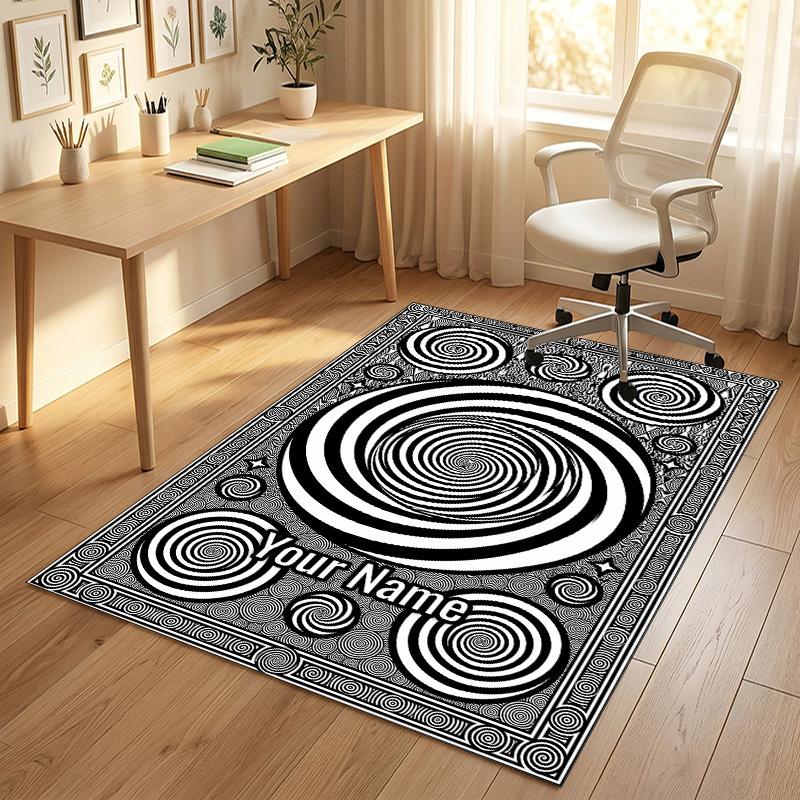 Hummingbirds Tropical Theme Soft Crystal Velvet Rug Custom Name & Text Print Non Slip Floor Rug for Bedroom Living Room