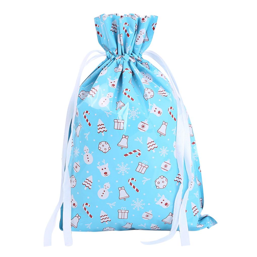 

Подарочный мешок Санта-Клауса Мешок конфет Мешок снежинок Пакет чипсов Мешок с завязкой Счастливого Рождества medium light blue