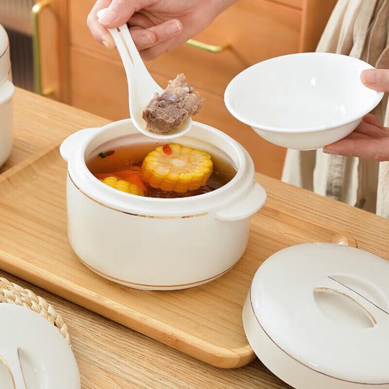 

Керамическая кастрюля WEIMINGNUO с золотистым ободком