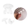 Set of 20/40Pcs White Plastic Curtain Track Stoppers Easy Installation Drapery Rails Sliding Gliders Curtain Fasteners