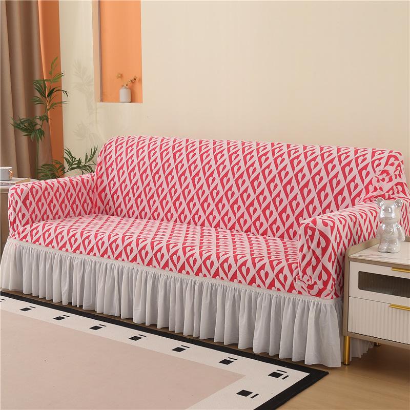 Thick Sofa Cover With Skirtastic Couch Cover1/2/3/4 Seater Sofa Protective Cover For Living Room