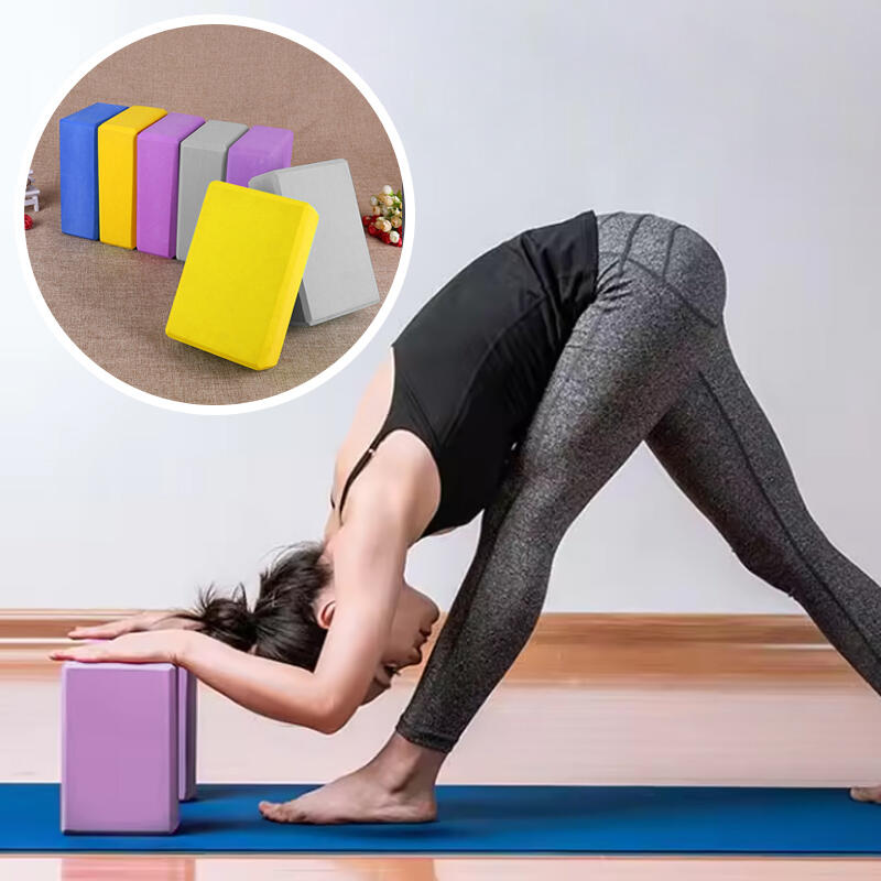 Yoga Block EVA Pilates Brick Stretching Foam Sports Balance Yellow