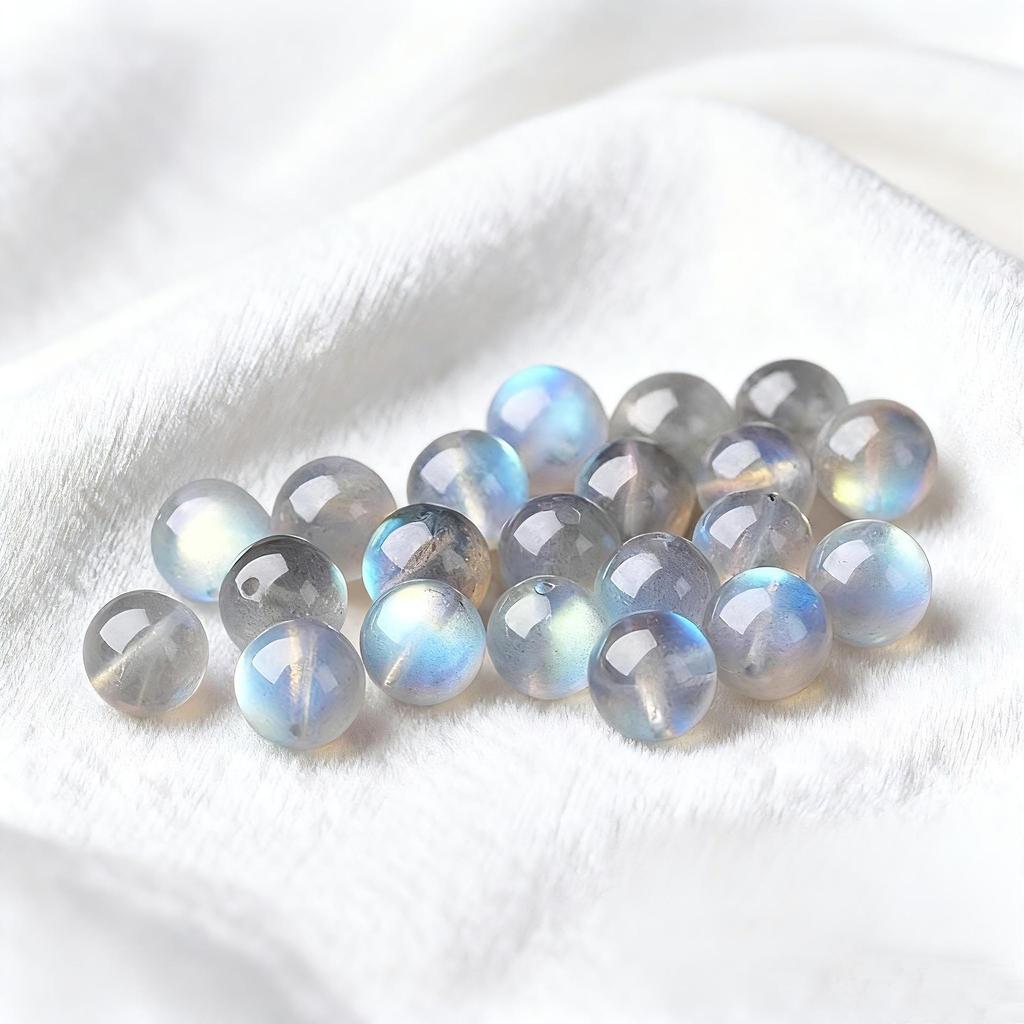 Gray Moonstone & Labradorite Loose Beads for DIY Jewelry