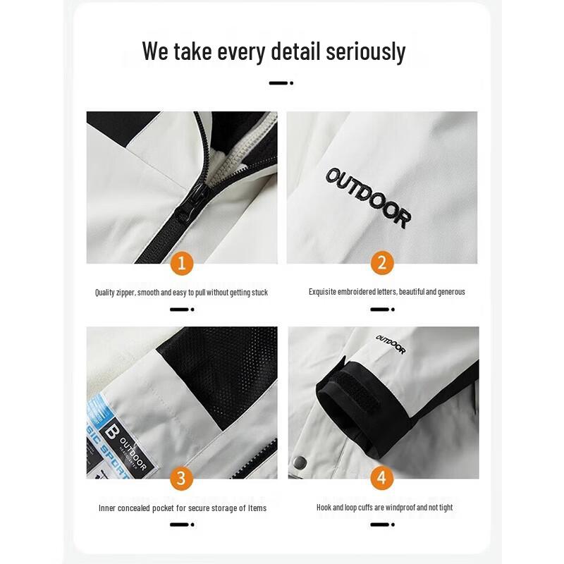 JEEP Men's 3-in-1 Windproof Warm Outdoor Jacket