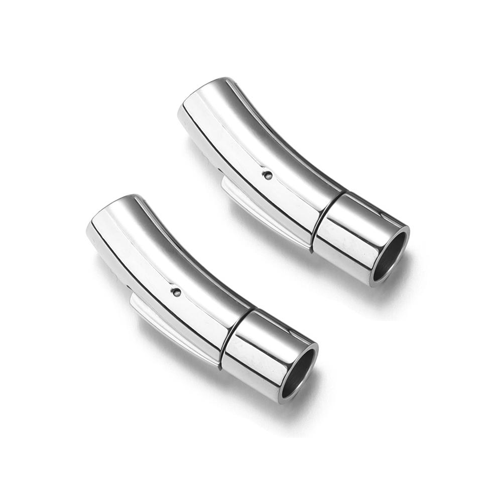 

1Pcs Stainless Steel Snap Clasps For 3/4/5/6mm Round Leather Rope Bracelet End Clasps Connectors DIY Jewelry Making Accessories Inner 3mm