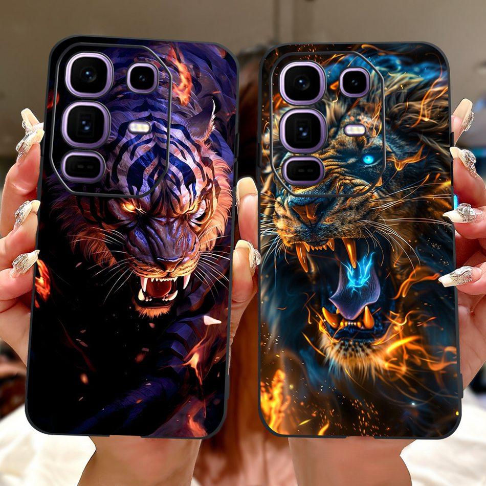 For Infinix Note 50 Pro+ Note50 Pro 4G Cool Dragon Tiger Painted Phone Case For Infinix Note50 Pro Plus Soft Silicone TPU Cases