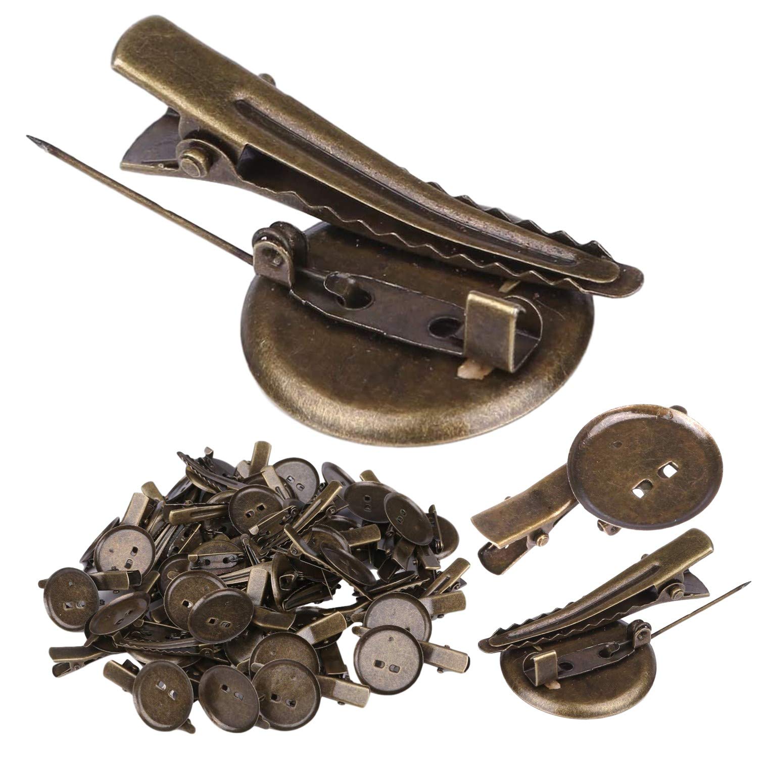 

Antique Brooch Safety Brooch 25mm 50 [Lebonarier] Corsages, Pins, Tsumami-Zaiku Pins, (Bronze, pieces)