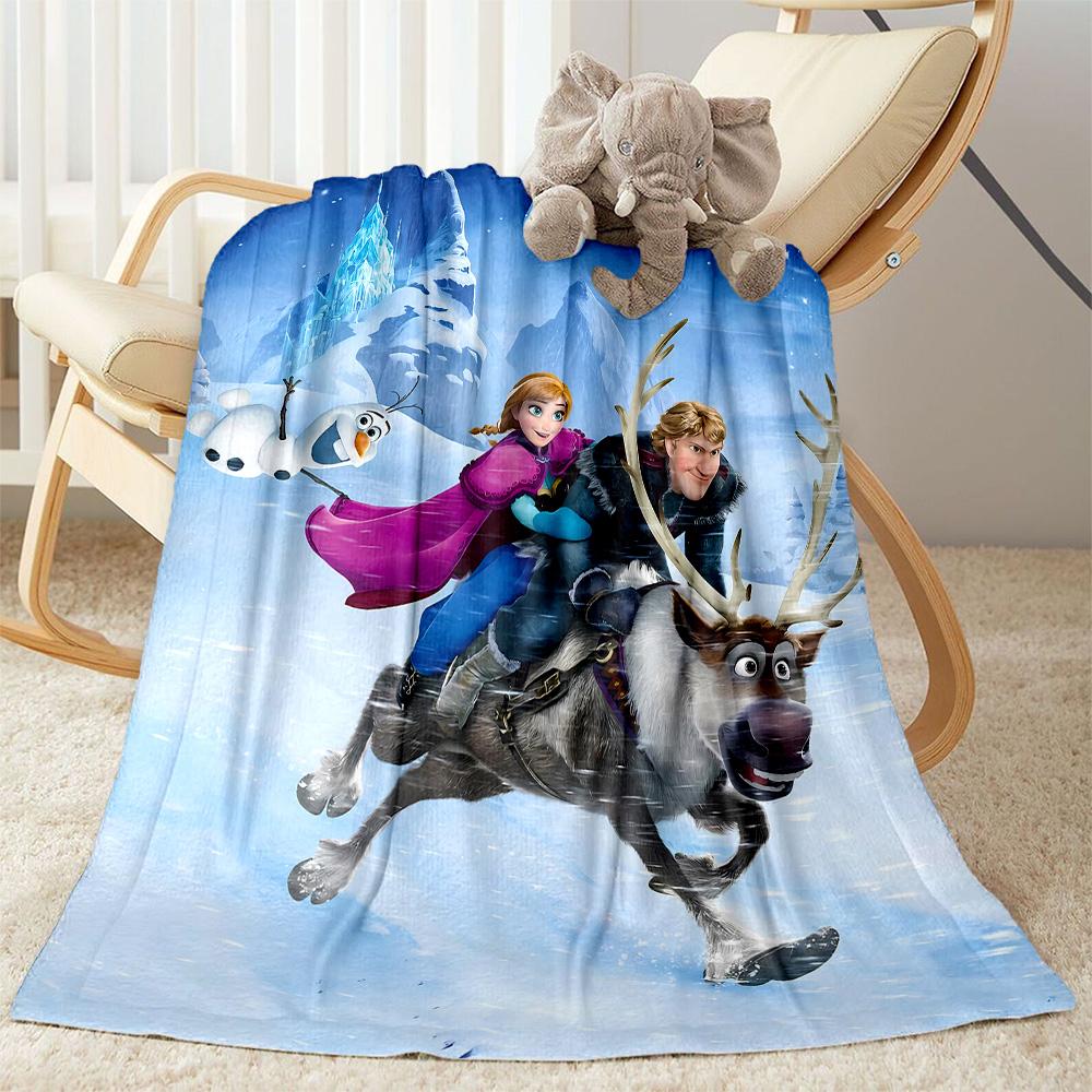 Frozen Adventure Blanket Comfortable Great for Picnics Seaside Bedding for All Seasons Warmthful Decor Gift for Travel Home Birthdays