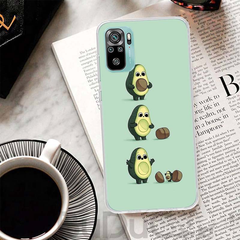 Cartoon Fruit Avocado Cover For Xiaomi Redmi Note 14 13 12S 12 11 Pro Plus Phone Case 11S 10S 10 11E 11T 14Pro 13Pro Print Coque Redmi Note 14 4G