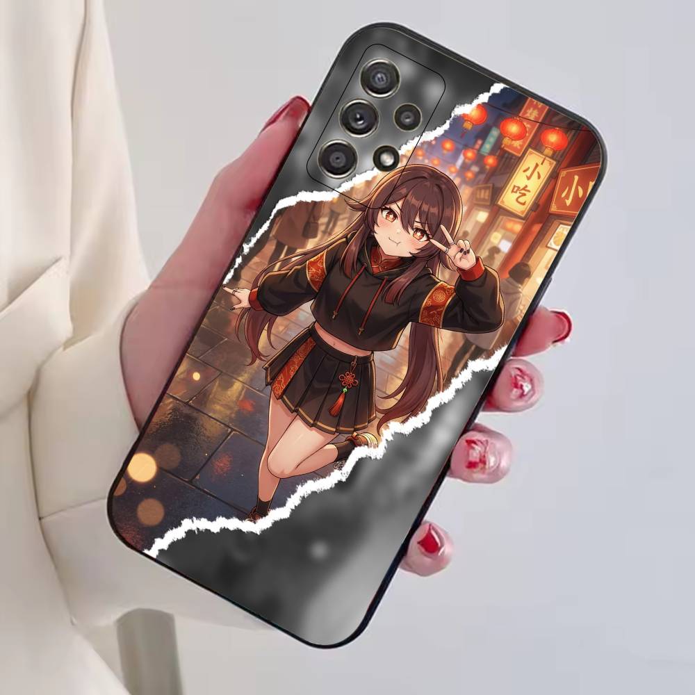 Game Genshin Impact H-Hu Tao Phone Case For Samsung S25,S24,S21,S22,S23,S30,Ultra,S20,Plus,Fe,Soft Silicone Black Cover