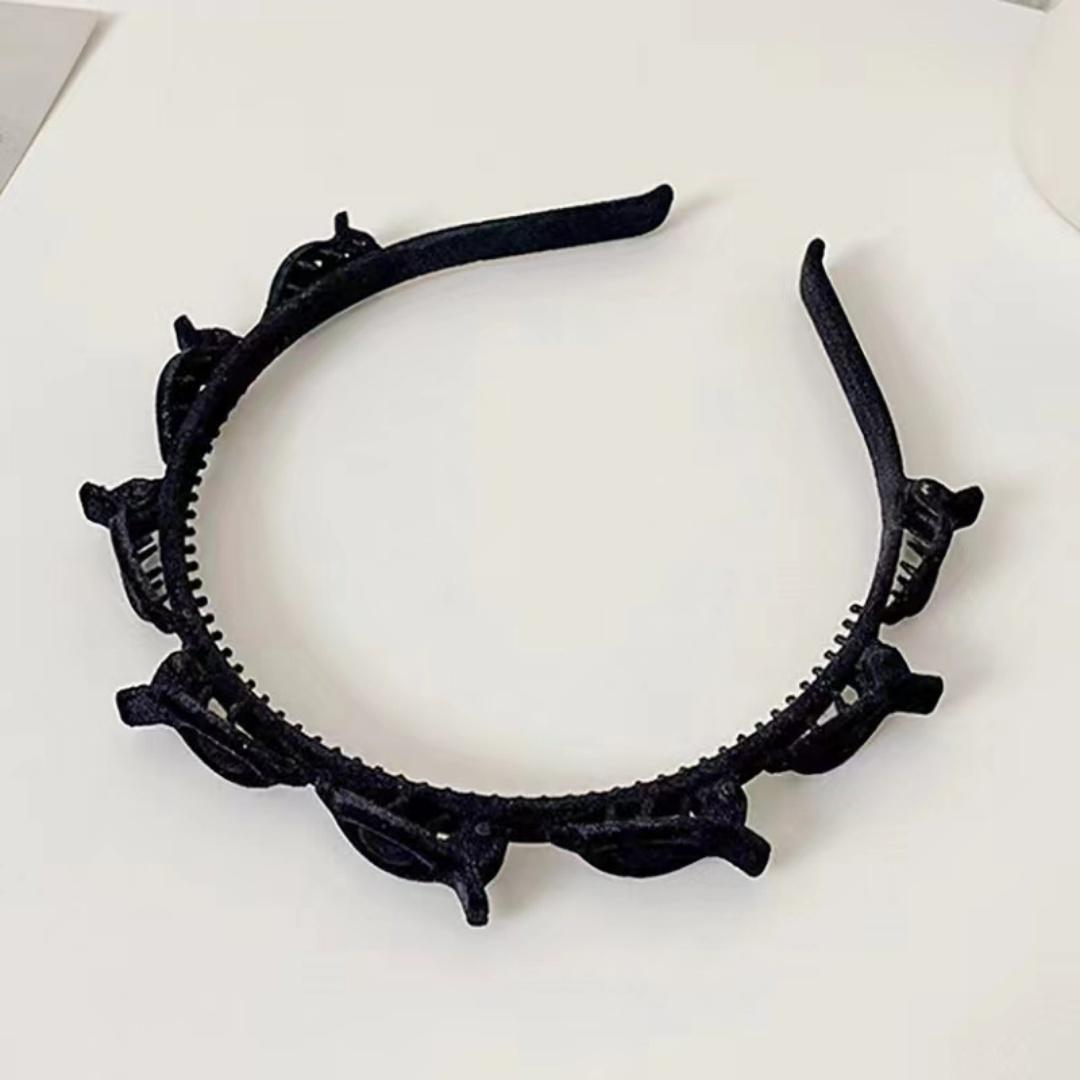 

1/2/3 Set Ladies Flocking Braided Headband Simple Broken Hairpin Headband Fashionable Girls Face Washing Headband