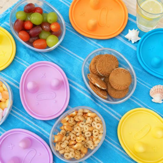 Yousheng Leak-Proof Snack Box with Silicone Cover Portable Finger Guard Design No-Mess Lunch Container Cookie Storage Tool