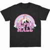 Alpha Men's Unicorn T-shirt Rainbow Pattern T-shirt Fun T-shirt Women's Fashion Hip Hop Men's Top Cotton Sweet Clothing 90005