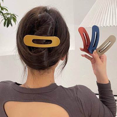 Korean Frosted Flat Hair Clips For Women Large MaHtte Hairpins Hairgrips Big Clip Bangs Barrettes Girls Hair Accessories
