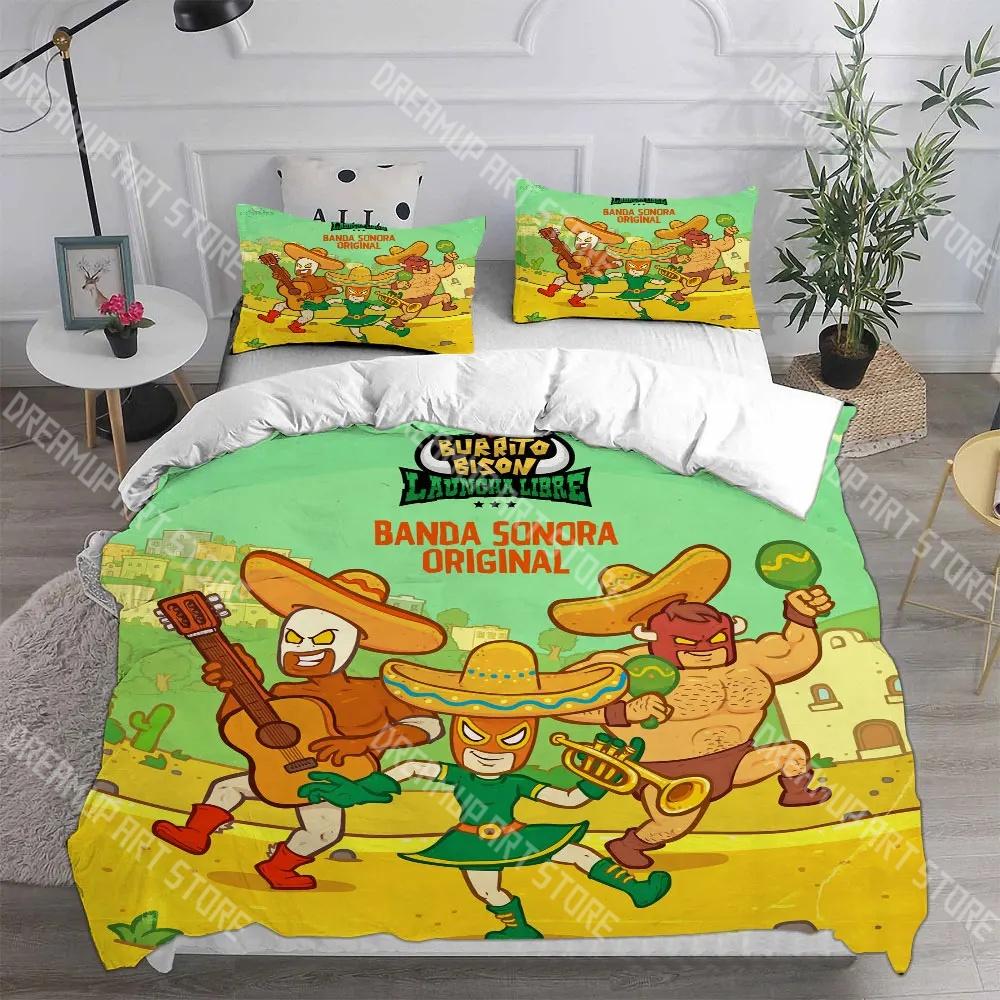 Burrito Bison Launcha Libre Bedding Set Single Twin Full Queen King Size Bed Set Kids Bedroom Duvetcover Sets Bed Sheet Set