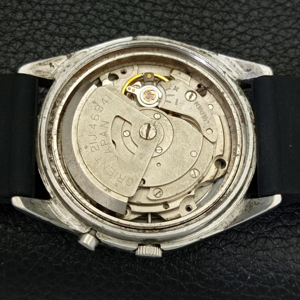 VINTAGE ORIENT AUTOMATIC 46941 JAPAN MENS BLUE COLOR DIAL WATCH a700672-5 R204-a700672