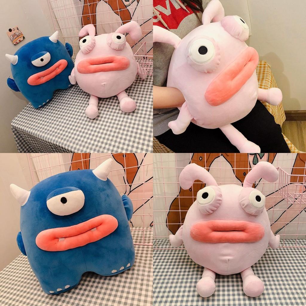Plush Sausage Mouth Toys Cute Cartoon Girl Pillow Spoof Holiday Gifts Dolls