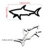 3D Metal Car Styling Sticker Hollow Fish Shark Emblem Badge Decals Automobiles Motorcycle Computer Fuel Cap Accessories