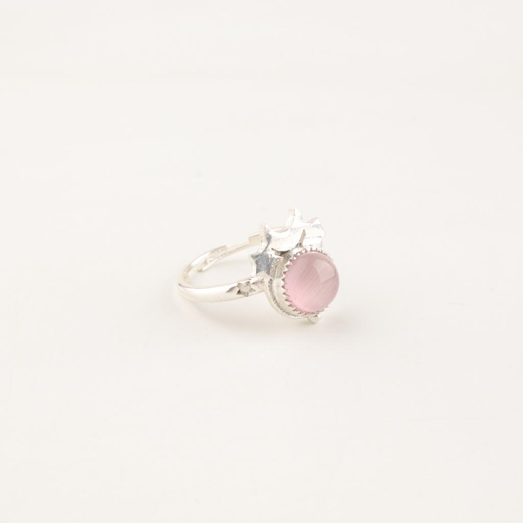 Natural Purple Cat's Eye Gemstone 925 Sterling Silver Jewelry Handcrafted Ring RR-67-37