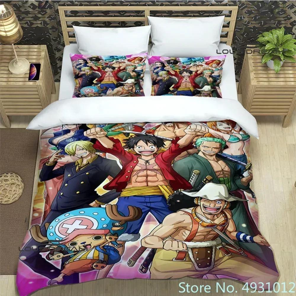 Cartoon One-Piece Bedding Sets Exquisite Supplies Pillowcase Anime Bedclothes 3D Printed Kids Adult Quilt Duvet Cover Gift
