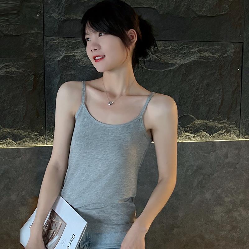 Women's Spring-Summer Modal Camisole: Breathable, Slimming, Seamless, Solid Color Base Layer