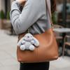 Charms Bag Rabbit Plush Pendant Fluffy Soft Metal Ring Rabbit Fur Keychains Decoration Horse Doll Rabbit Plush Key Ring Handbag