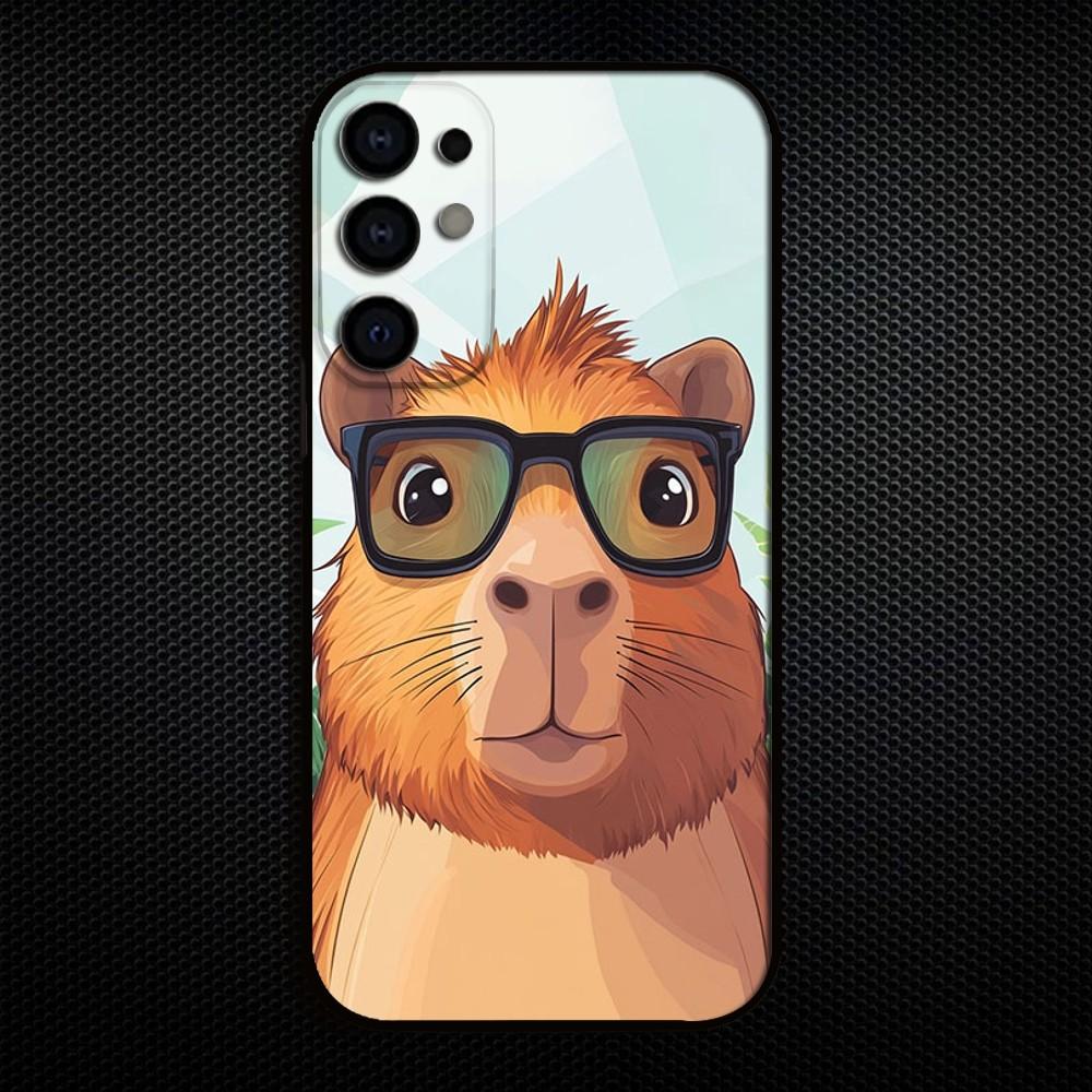 Cute Capybara Funny Phone Case For Samsung S25/S24/S23/S22/S21/S20/Plus,Fe,Lite/Others Black Cover