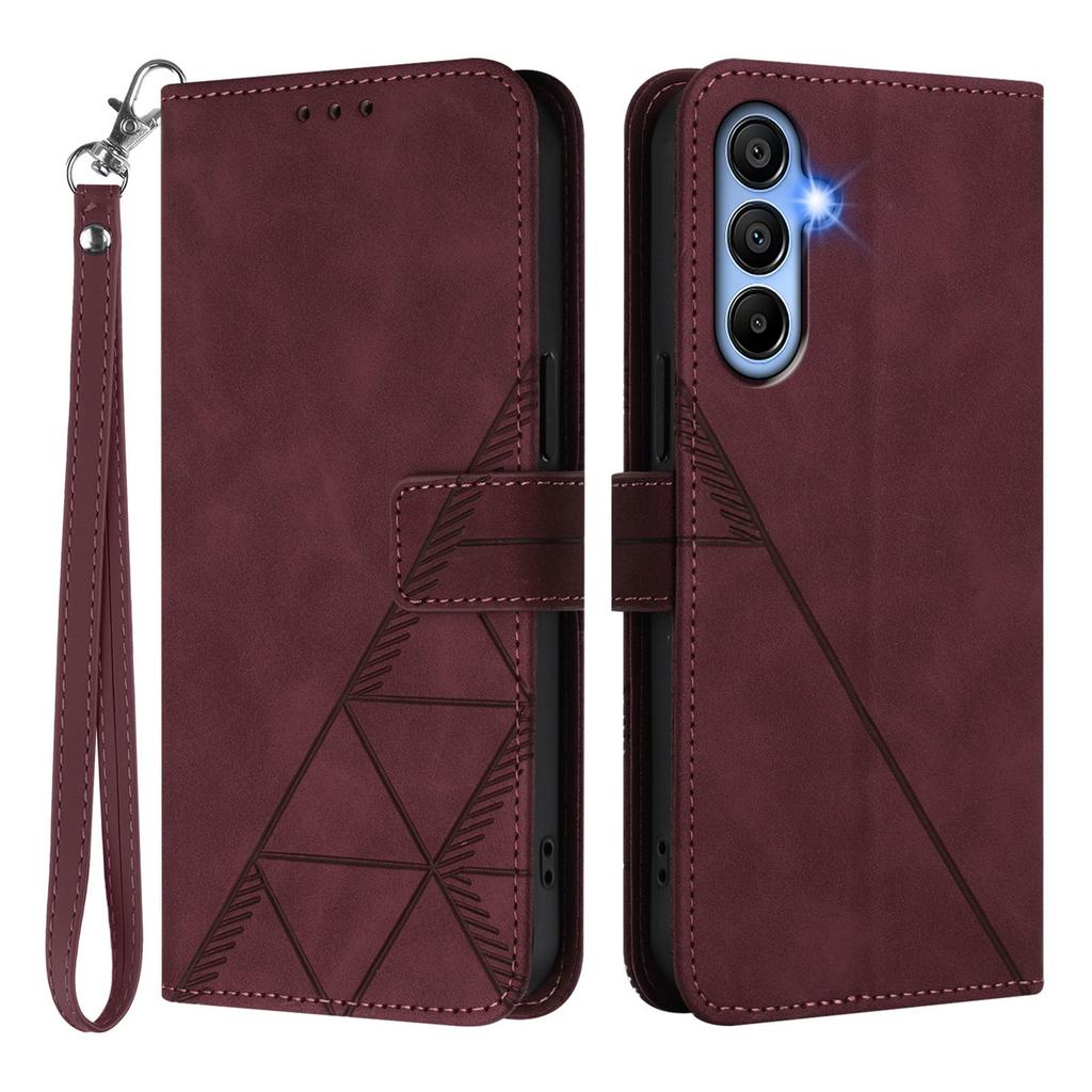 For Samsung Galaxy A15 4G/Galaxy A15 5G Leather Case with Hand Strap Wallet Stand Phone Cover