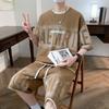 Men Youth Summer Leisure Sports Suit Short-sleeved T-shirt Suit