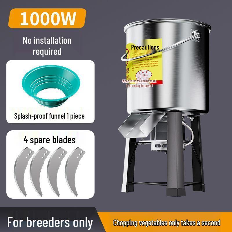 High-Power Automatic Grass & Vegetable Chopper with Bucket Feeder for Livestock