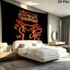 Pokemon Wall Tapestry Aesthetic Wall Hanging Printed Fabric Blanket Decorative Tapestries For Bedroom Living Room Home Decor