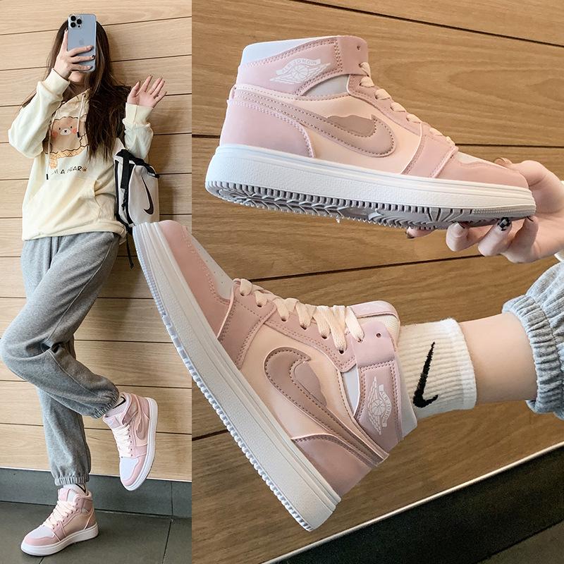 2024 Autumn Women's High-Top Canvas Fashion Shoes - Air Force 1 Style, Casual White Sneakers