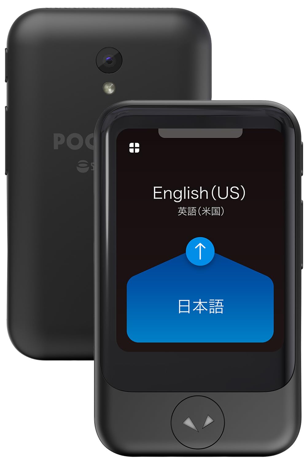 

POCKETALK S Перекладач 2 роки спілкування Версія еко упаковки Чорний ПТСГК чорний