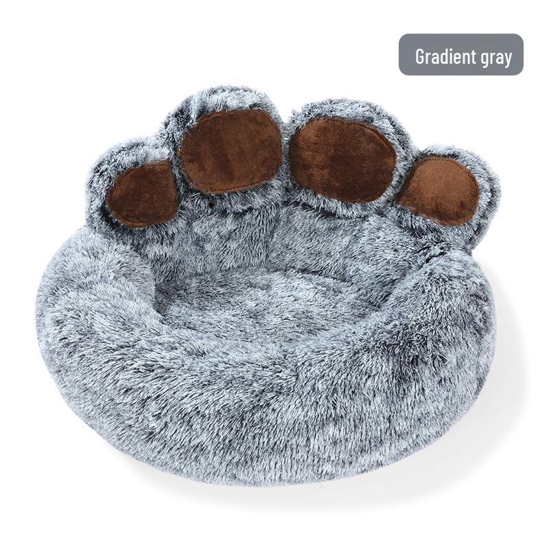 Bear Paw Pet Nest Pad: Cute, Warm, All-Season House for Dogs & Cats 50 cm