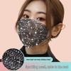 European & American Style Rhinestone Mask: Black Hollow-Out Nightclub Party Accessory