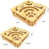 Interactive Wooden Cat Puzzle Toy with Ball & Bell – Indoor Hunting Play Toy Compatible with Cats & Kittens