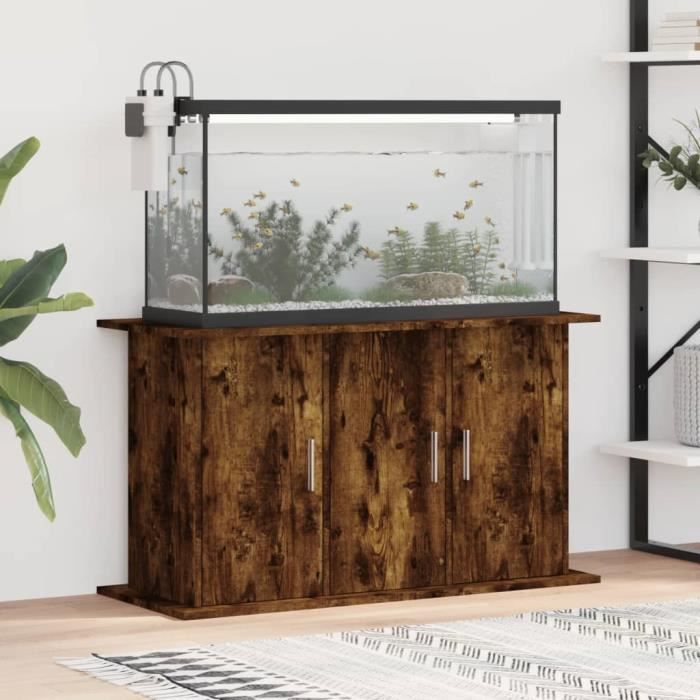 VidaXL Support pour aquarium chêne fumé 101x41x58 cm bois d'ingénierie 833636