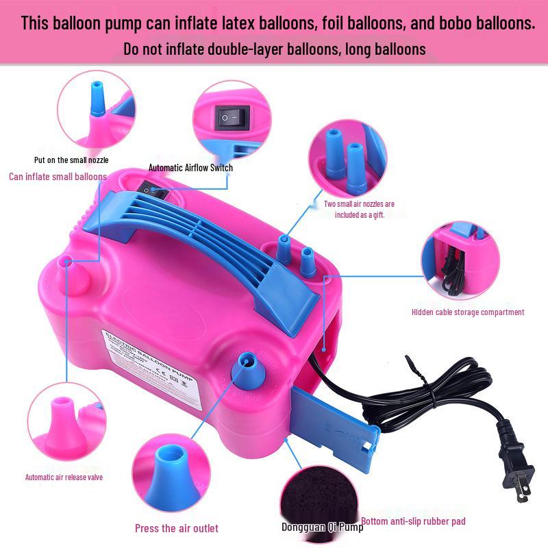 High-Power Automatic Double Hole Balloon Inflator 73005, Perfect for Weddings and Events