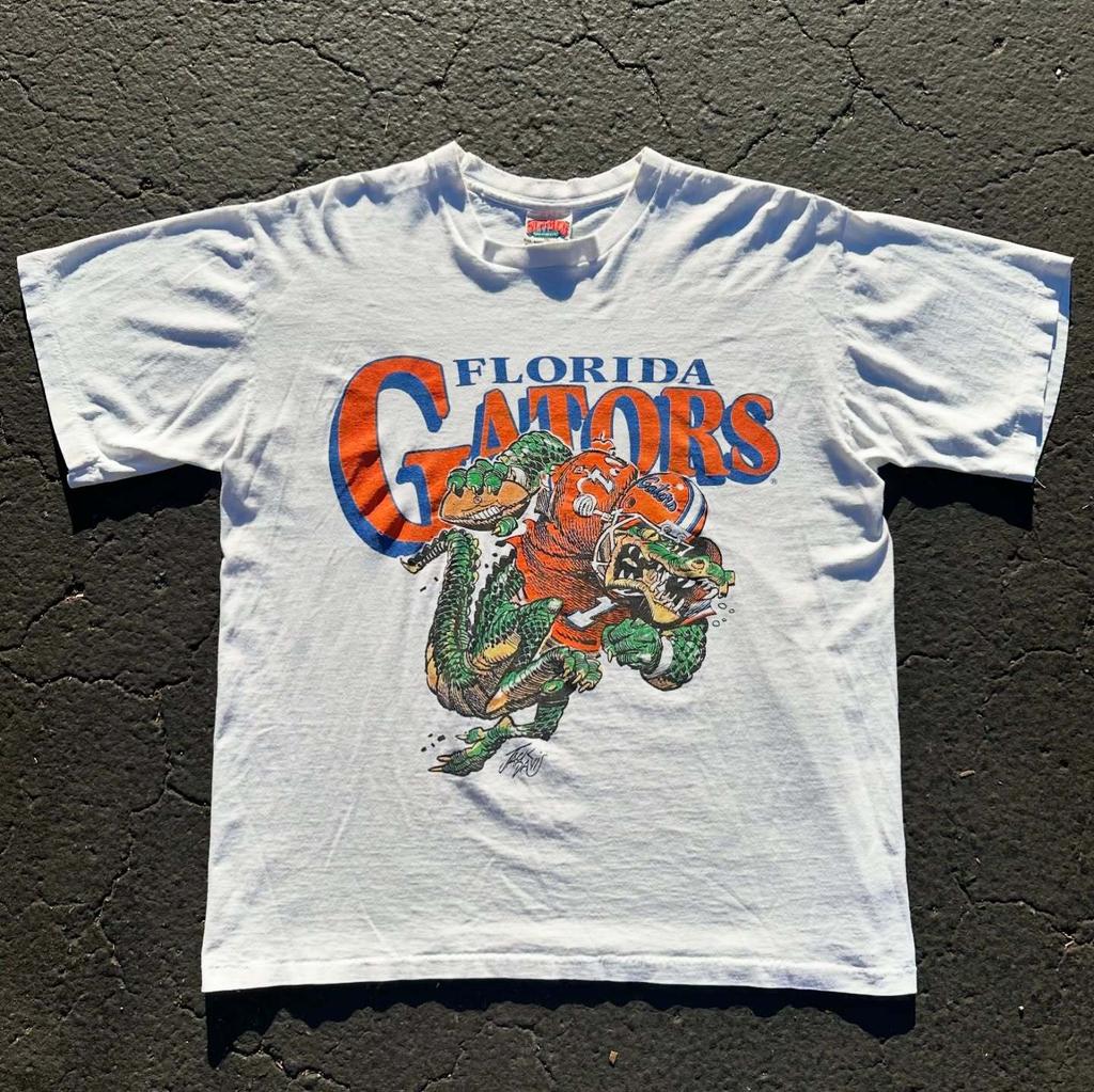 Remake T-shirt Retro Florida Gators Design Raro Maglietta Bianca S-5XL