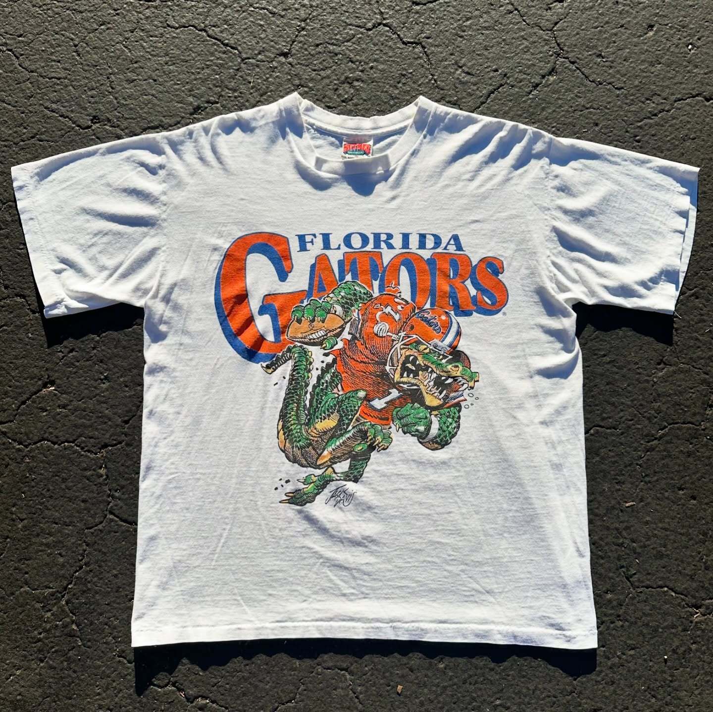 Remake Florida Gators Retro T shirt Rare design white tee S-5XL XL
