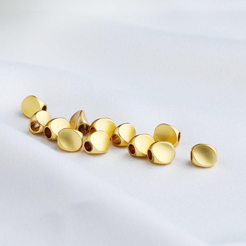 14K Gold-Plated Twisted Triangle Bead Bracelet/Necklace DIY Jewelry Kit