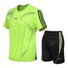 Fashion Men Sets Summer Suit Fitness Quick-drying Short-Sleeved Tracksuit Solid Sportswear Two-piece