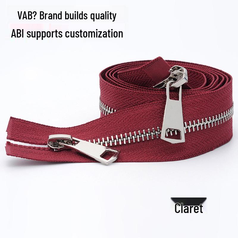 No. 5 Double Open End Metal Zipper for Down Jackets with Plastic Teeth and Sun Protection