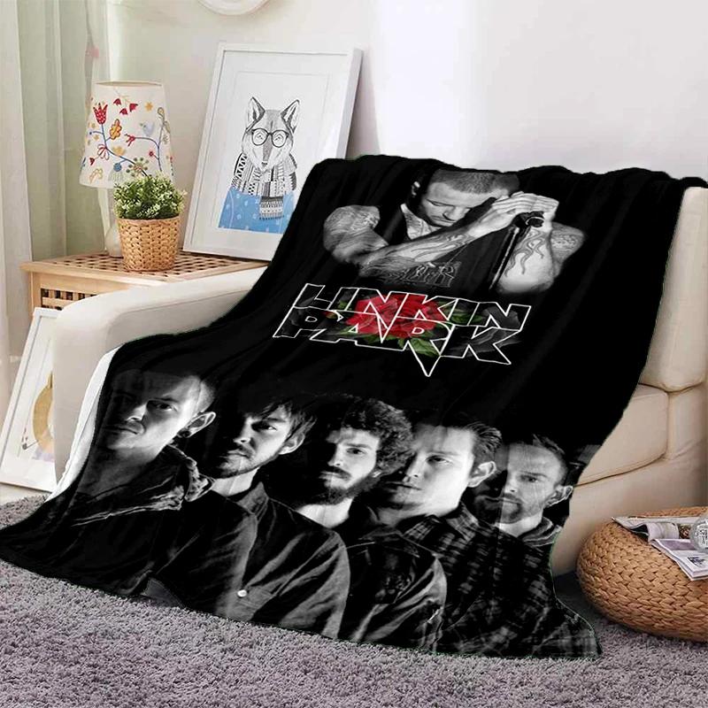 HOT L-Linkin Park Rock Band Classic Soft Plush Blanket,Flannel Throw Blanket for Living Room Bedroom Picnic Bed Sofa Cover