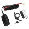 Motorcycle Dual USB Charger SAE to USB Adapter with Switch Waterproof Cover Built in Voltmeter for Phone Tablet