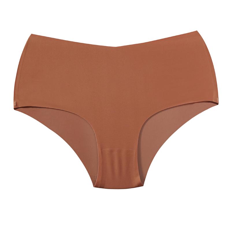 CINOON Women's Sexy High Waisted Panties Ice Silk Seamless Quick-Dry Underpant V-Waist Comfortable & Breathable Briefs
